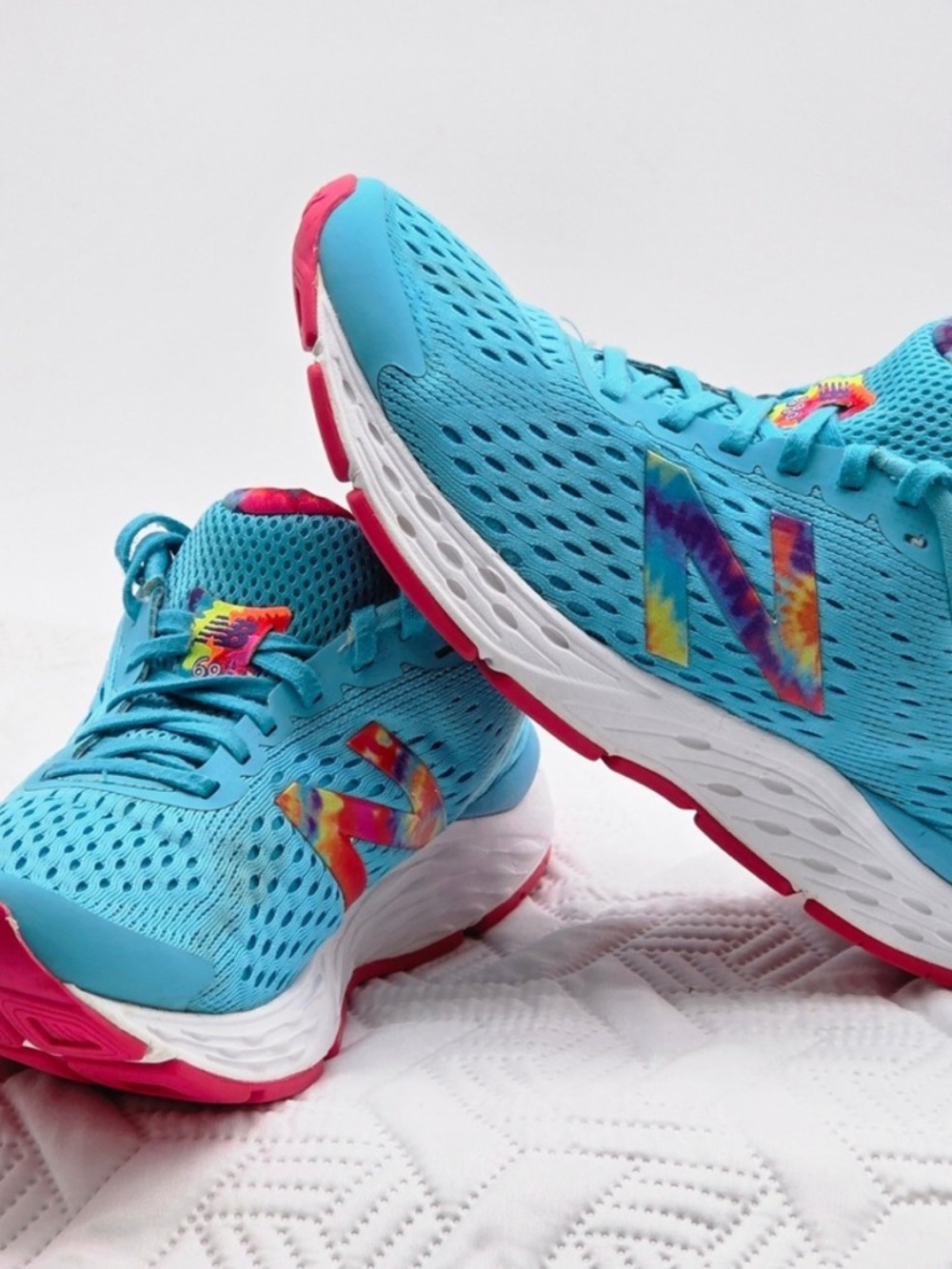 New Balance Shoes 680 v6 Running Womens 9 Blue Tie Dye emblem Style Athletic - Picture 10 of 10